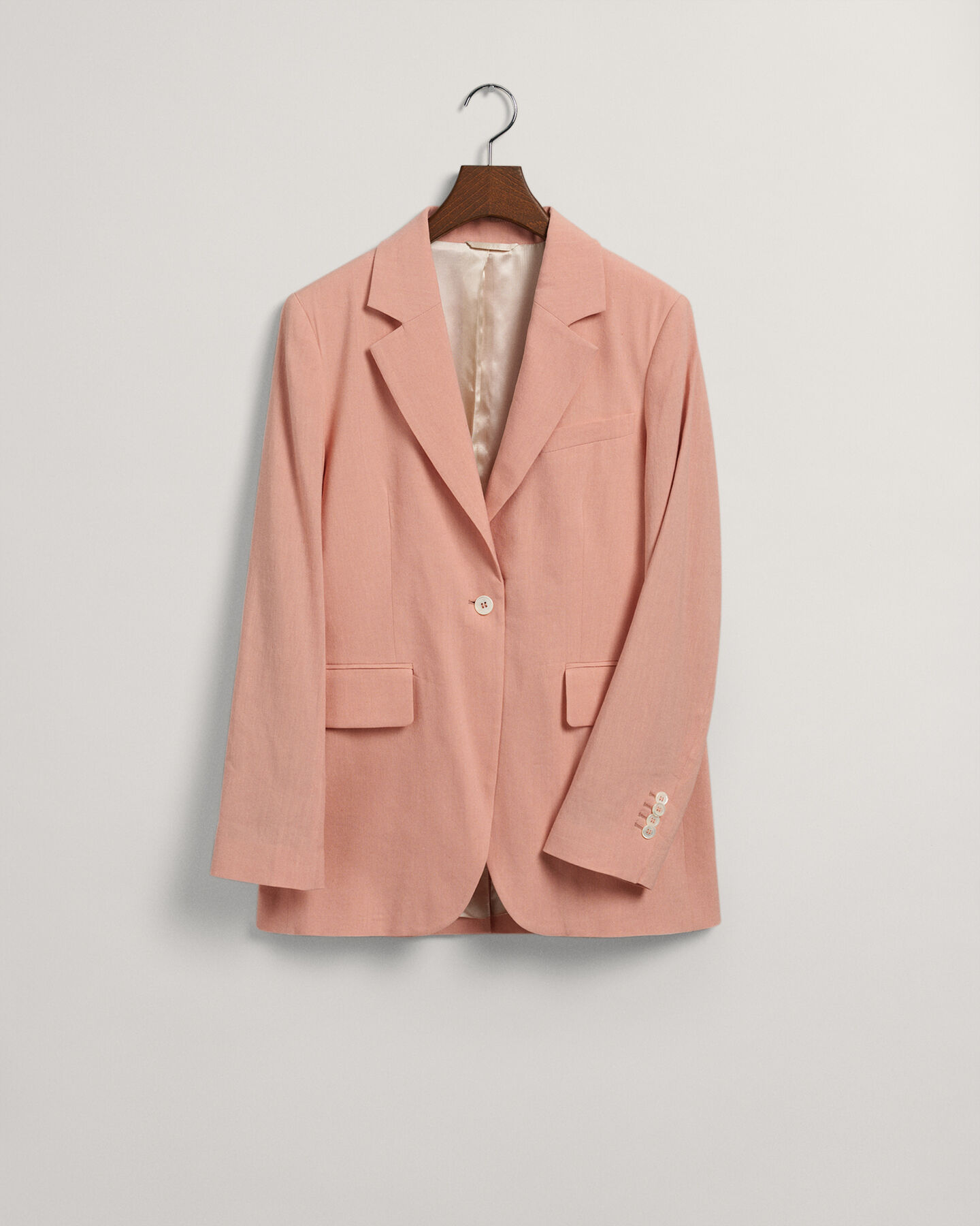 Blazer em linho com elastano regular fit