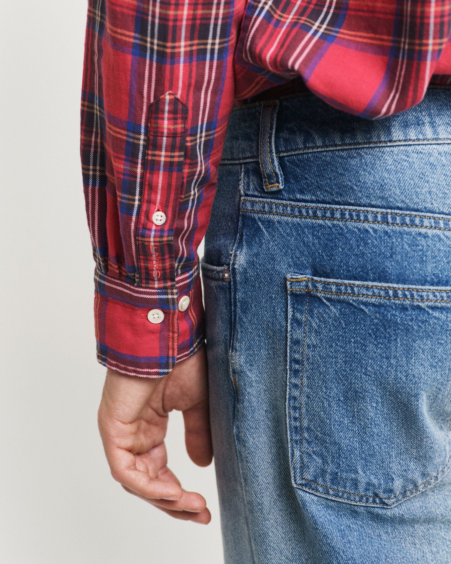 Camisa em padrão xadrez Tartan relaxed fit