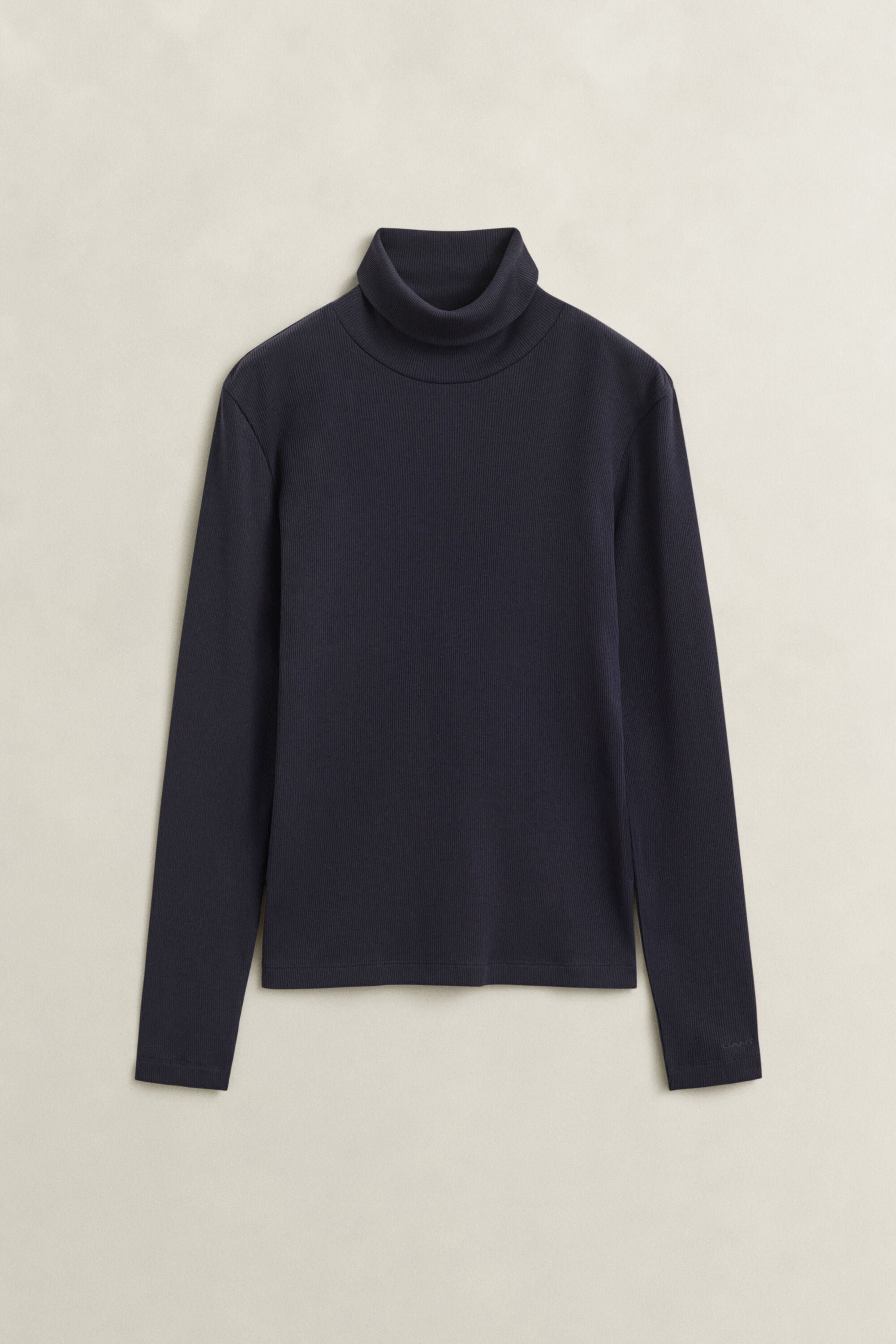 Camisola de gola alta canelada