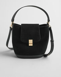 Mala tipo saco em camurça