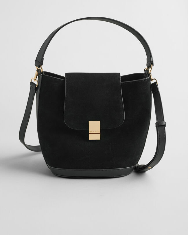 Mala tipo saco em camurça