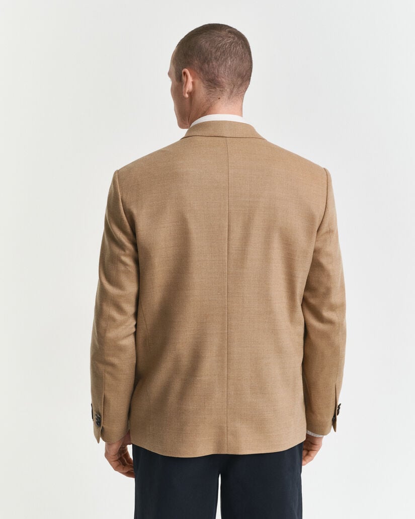 Blazer Club em flanela camel