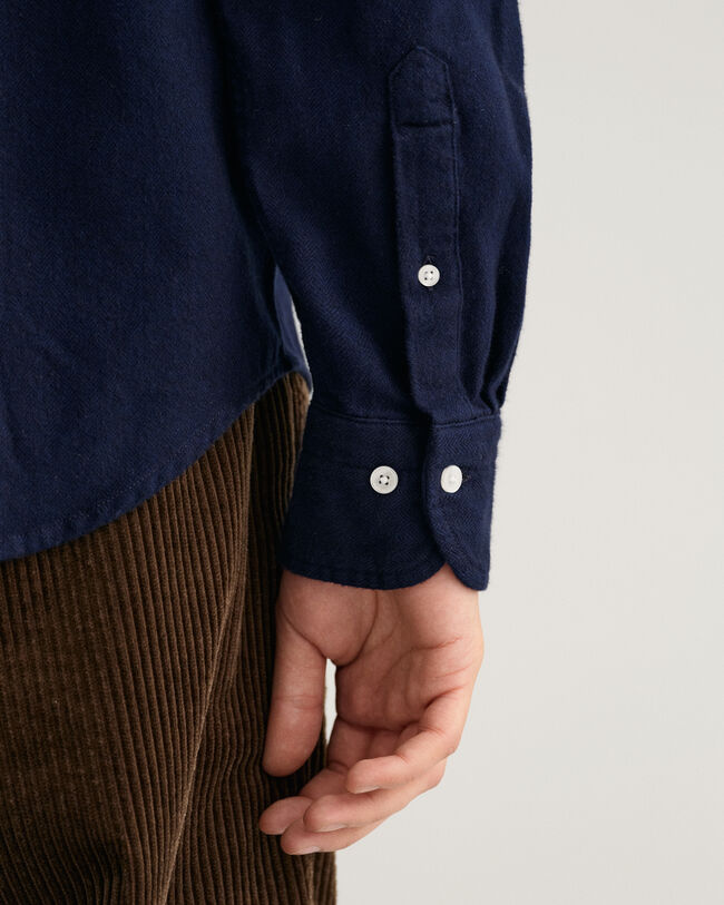 Camisa com padr&atilde;o espinha de peixe regular fit