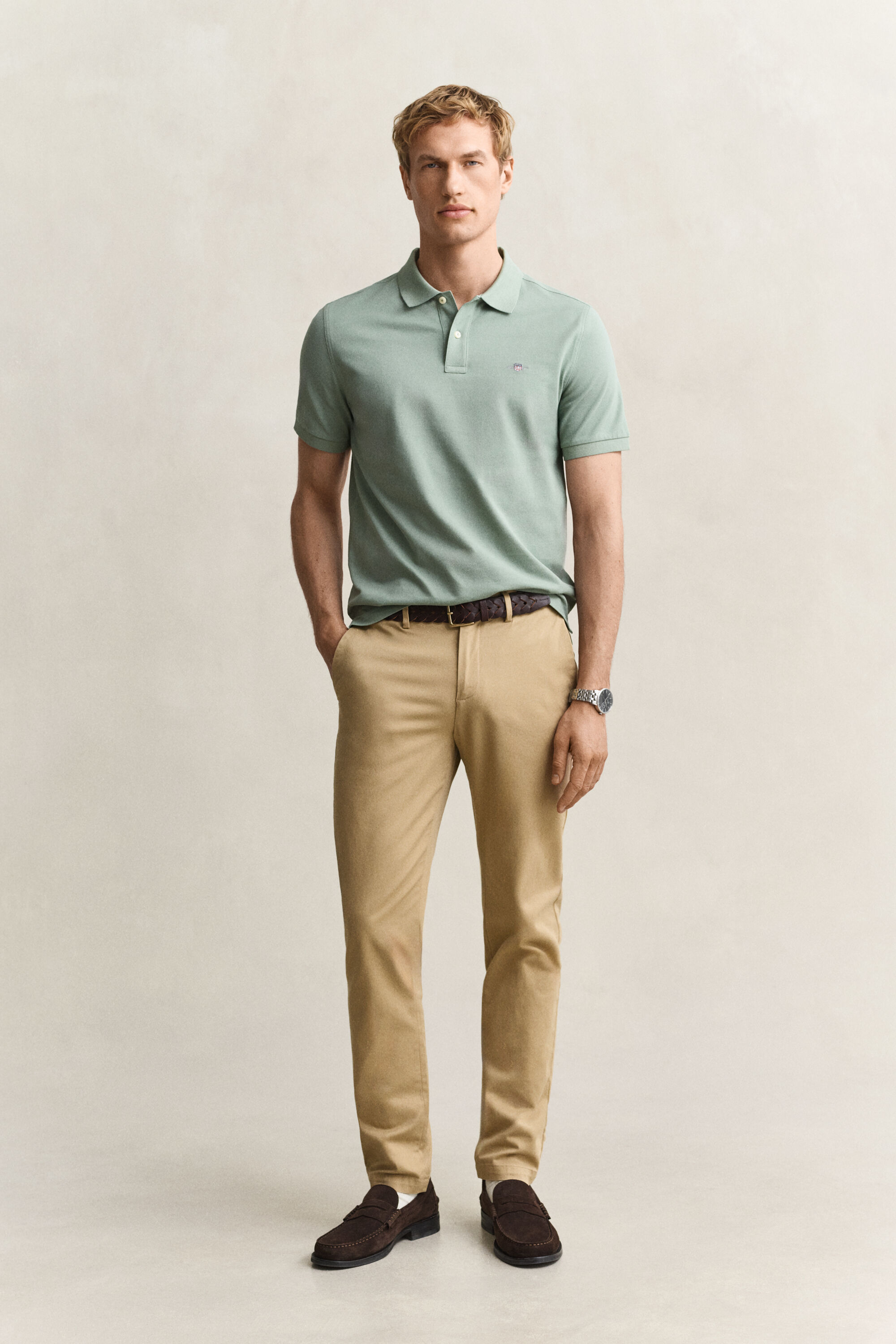 Calças chino elegantes slim fit