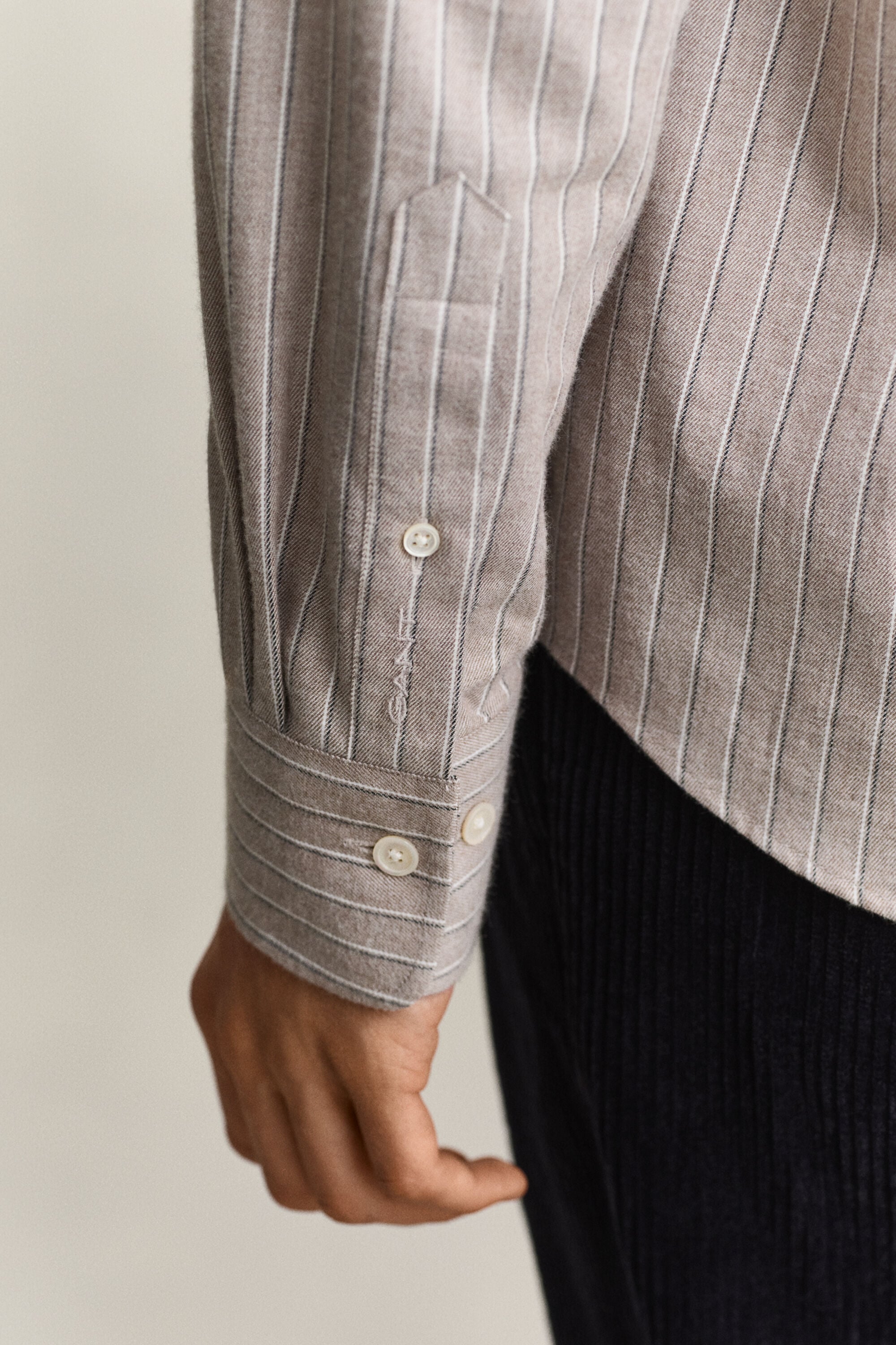Camisa de flanela às riscas Mélange