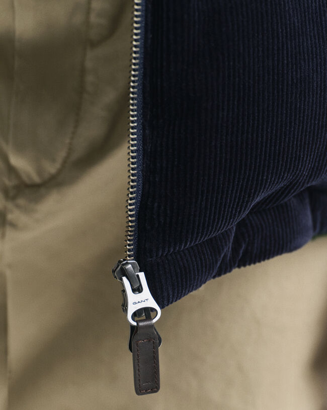 Blusão acolchoado em bombazina