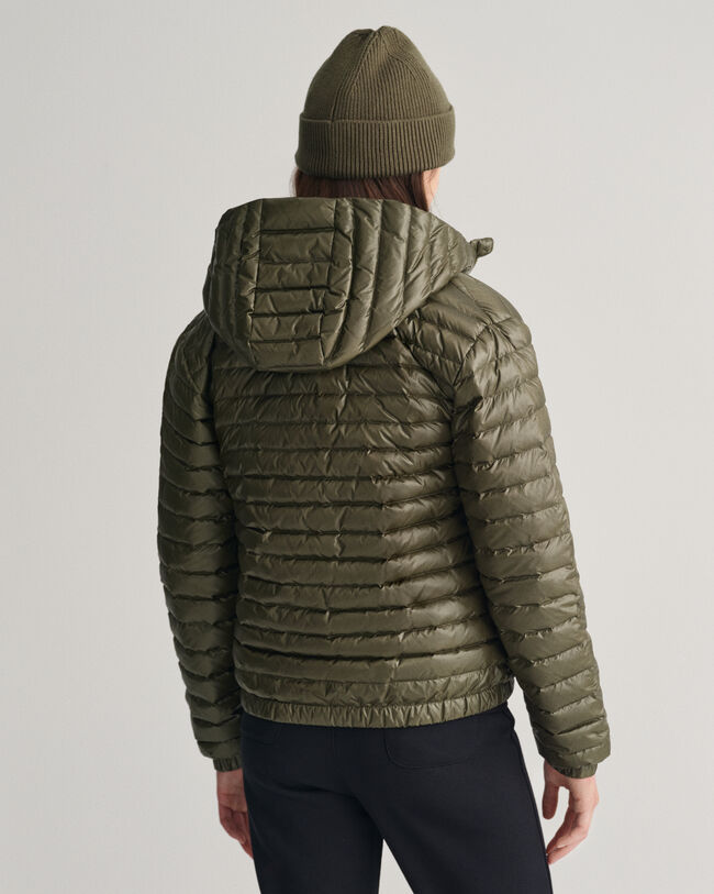 Blusão de penas acolchoado leve e brilhante Teens