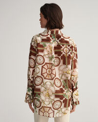 Camisa em seda e algodão American Luxe relaxed fit