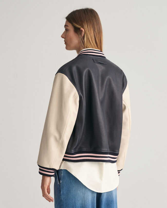 GANT Varsity Jacket em pele