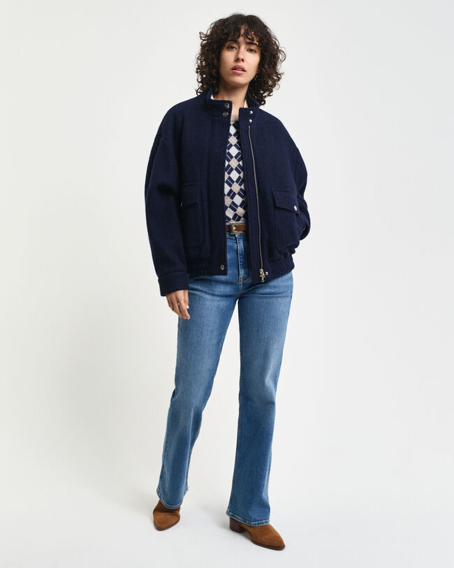 Casaco em lã Harrington