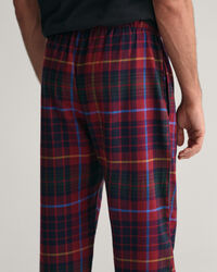 Calças de pijama com padrão de xadrez