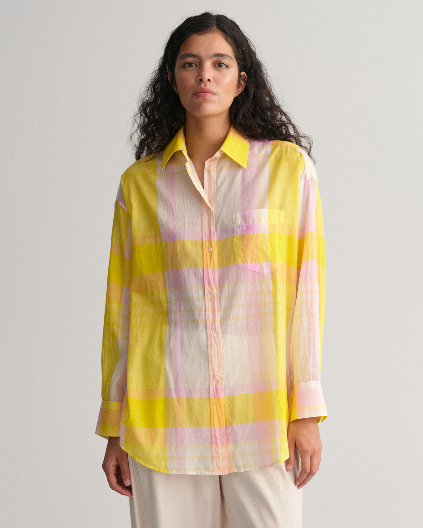 Camisa Madras oversized