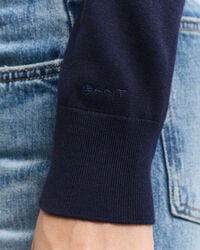 Camisola de malha fina com decote redondo