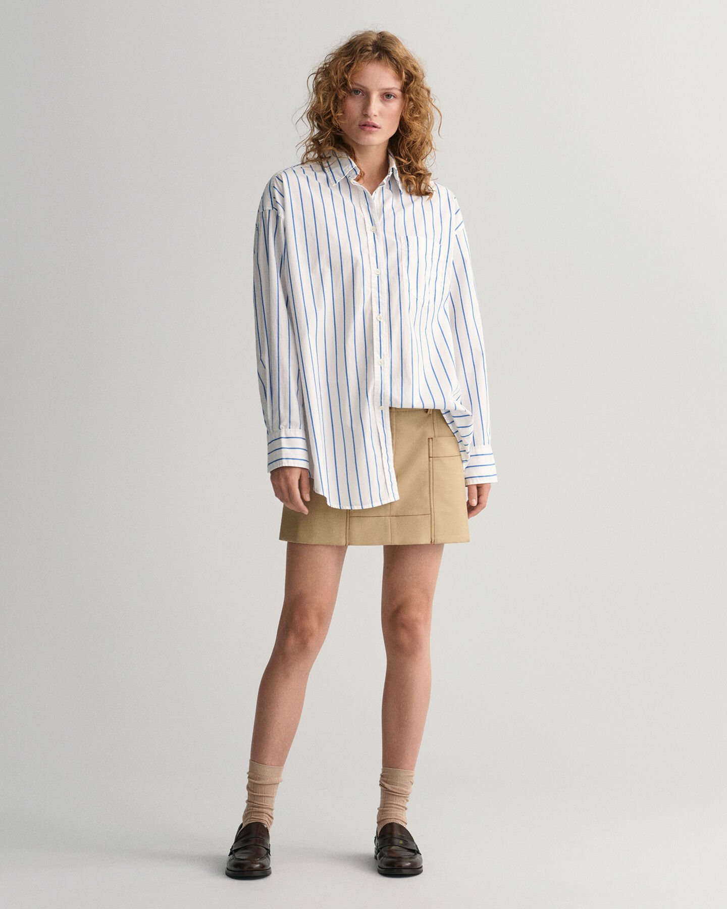 Camisa &agrave;s riscas oversized