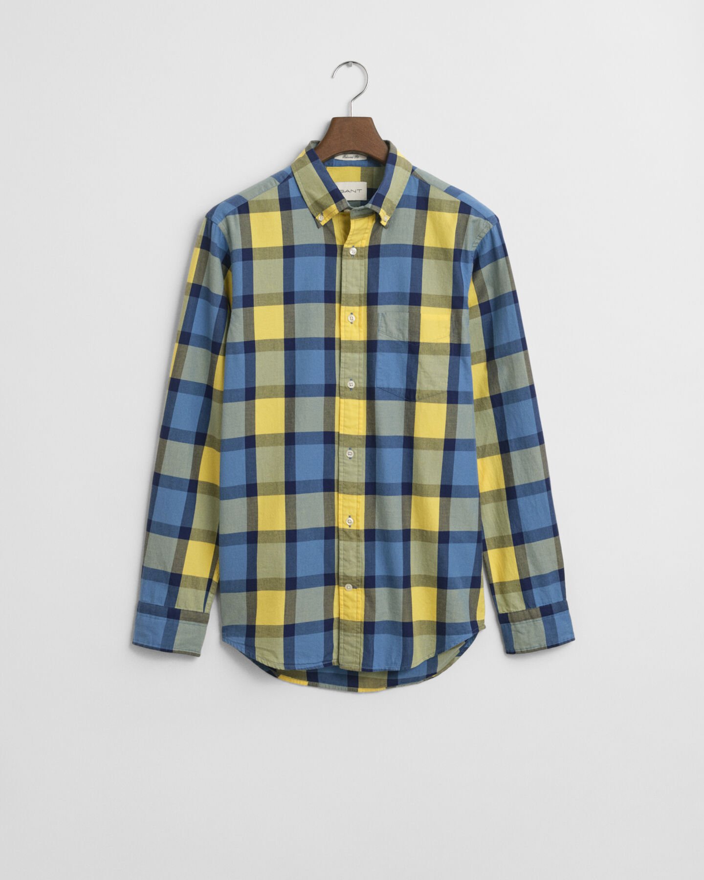 Camisa de sarja com padrão axadrezado relaxed fit