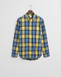 Camisa de sarja com padrão axadrezado relaxed fit