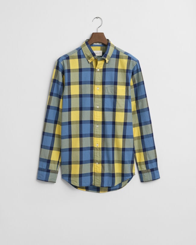 Camisa de sarja com padrão axadrezado relaxed fit