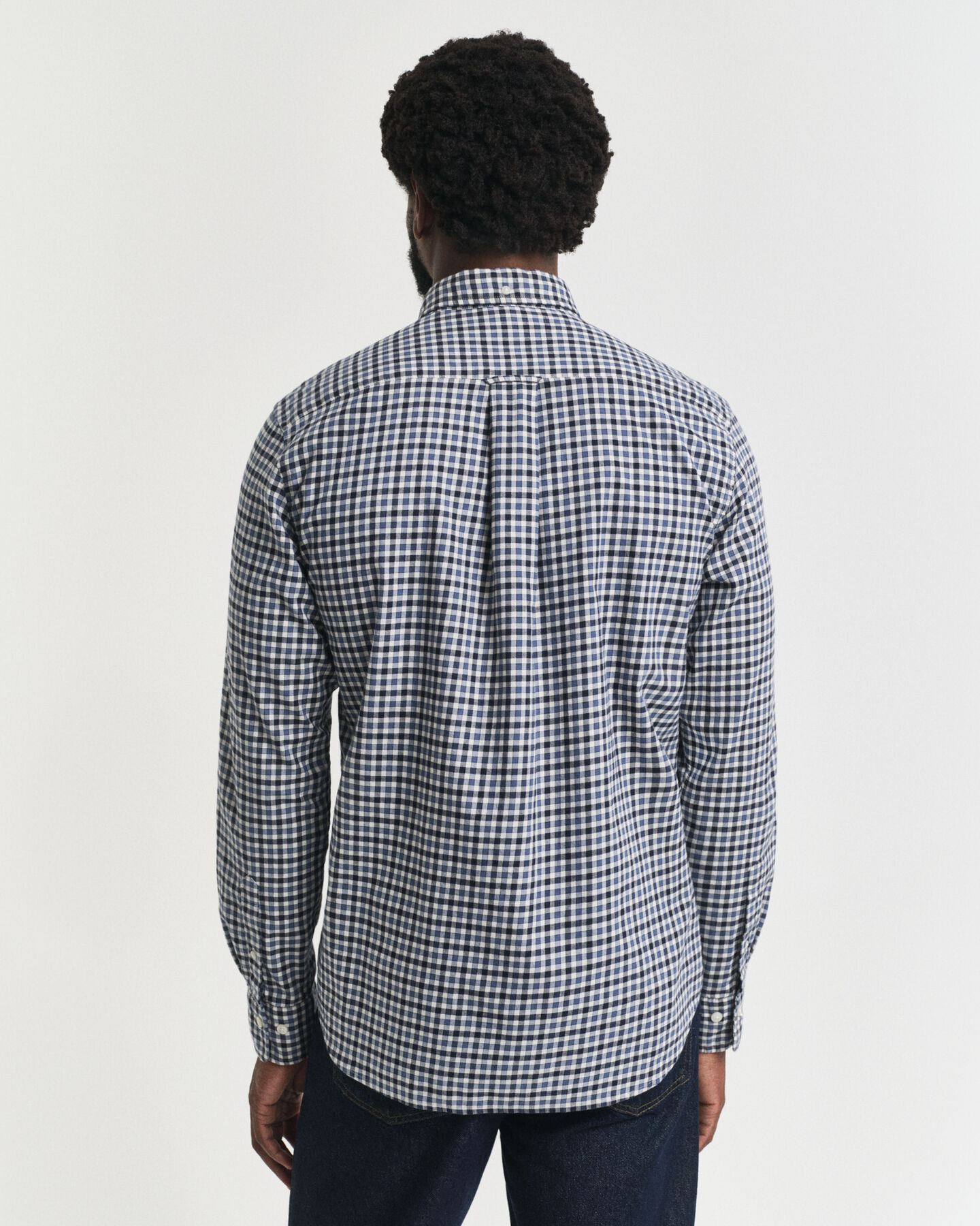 Camisa em sarja gingham regular fit