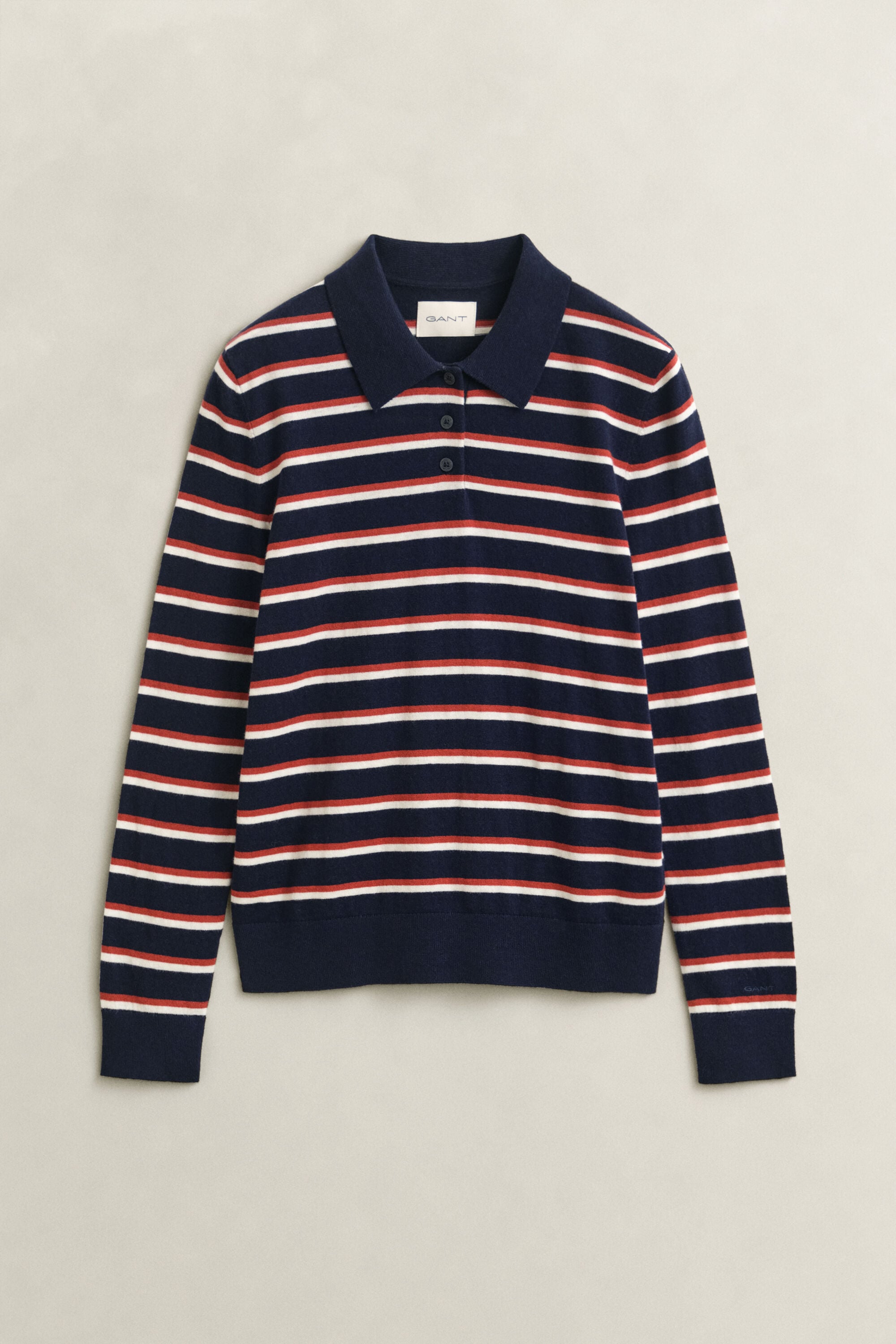 Camisola de malha fina às riscas