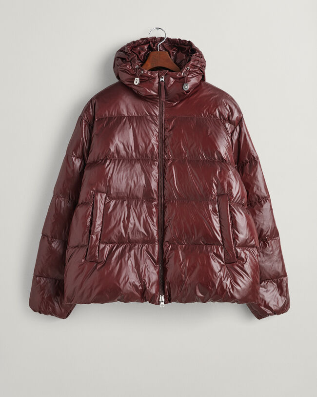 Blusão acolchoado de penas Shiny