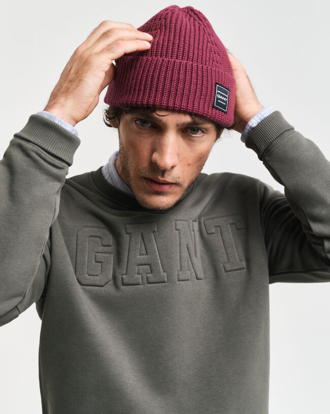 Sweatshirt com decote redondo Embossed