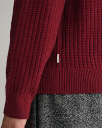 Pulover texturizado de gola alta