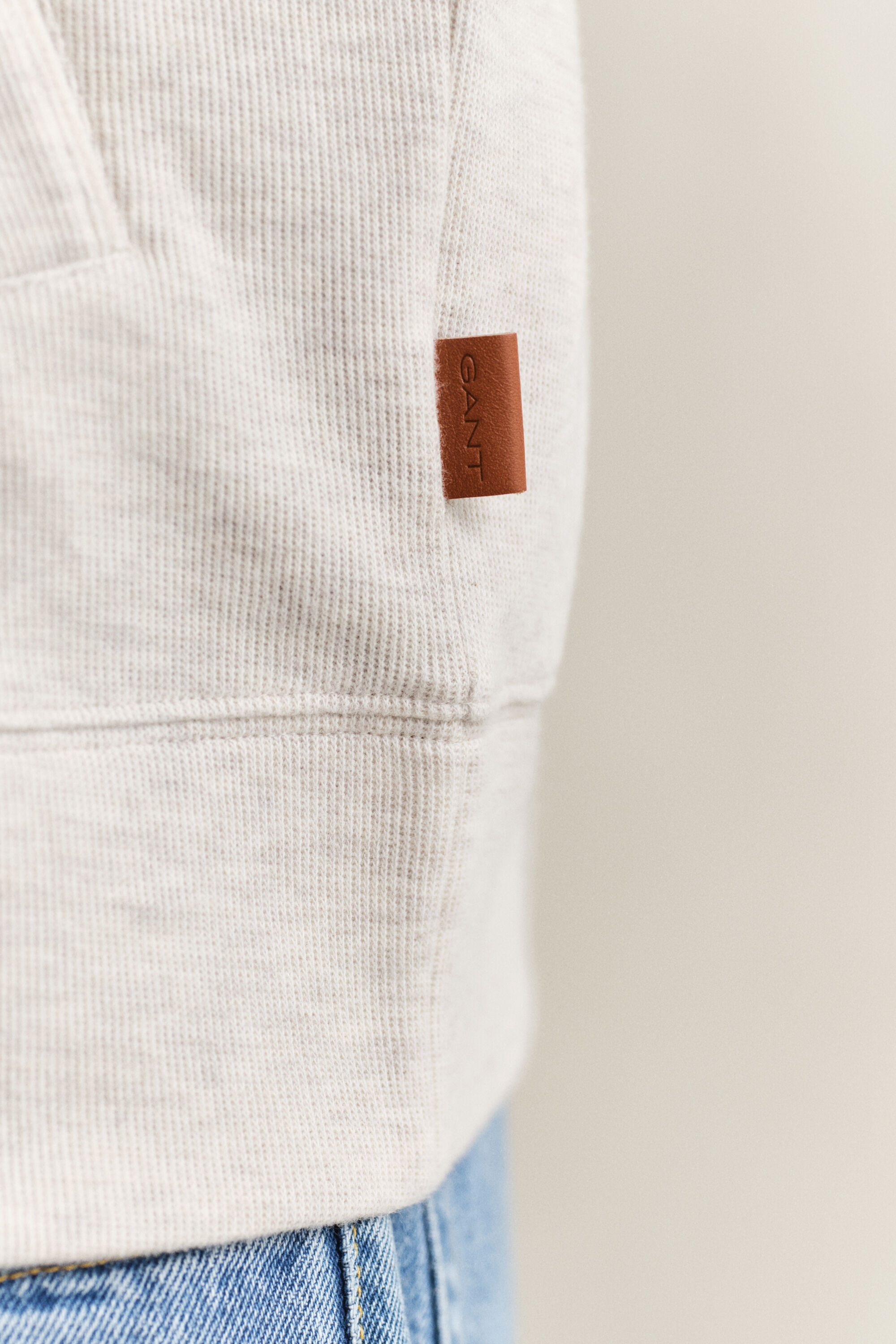 Sweatshirt com fecho de correr Sacker Rib