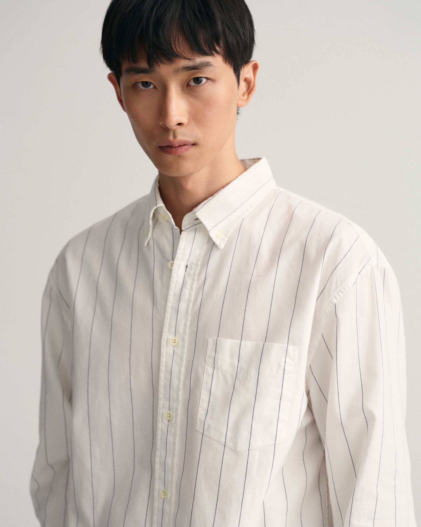 Camisa Oxford pinstripe relaxed fit
