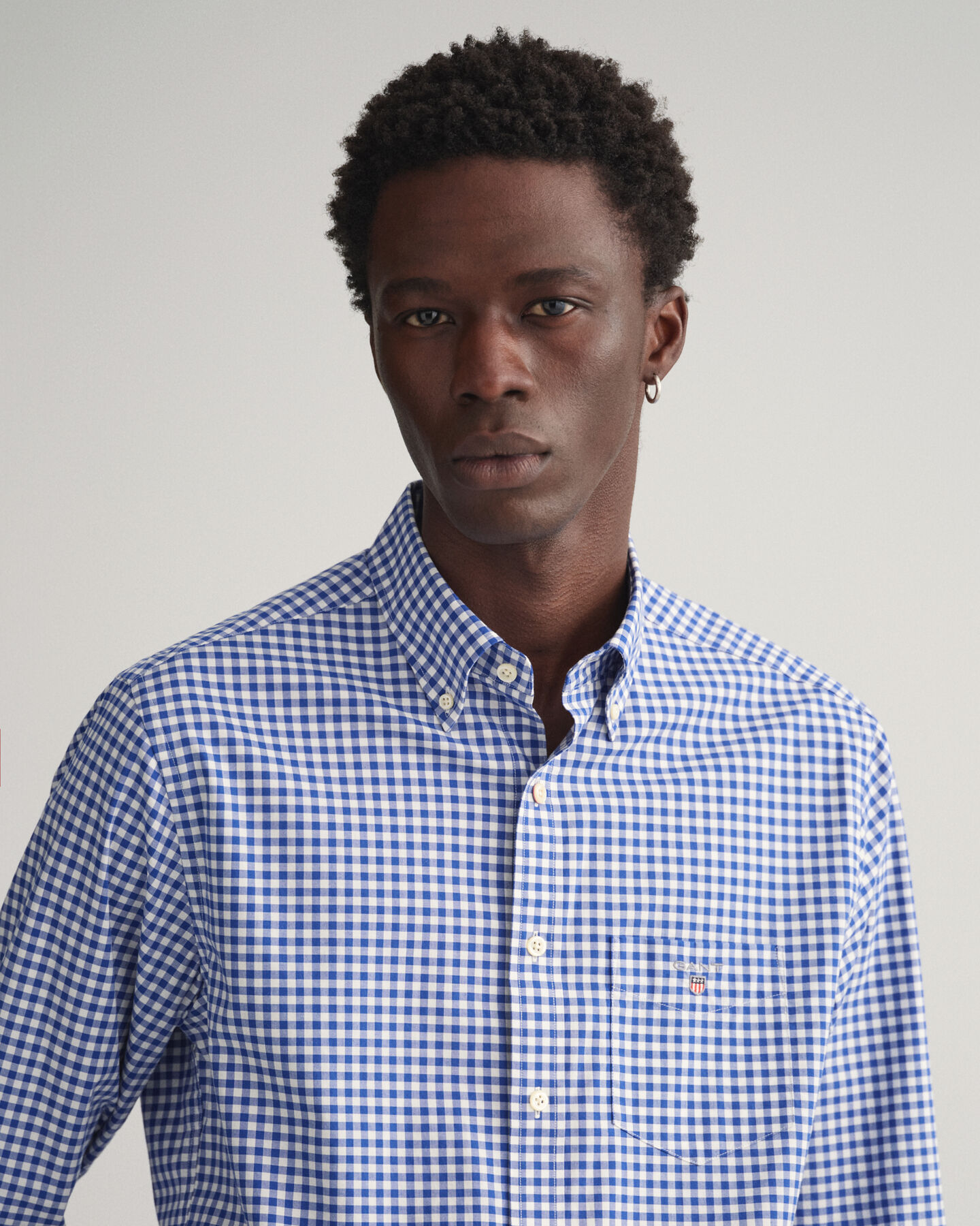 Camisa em popelina gingham regular fit