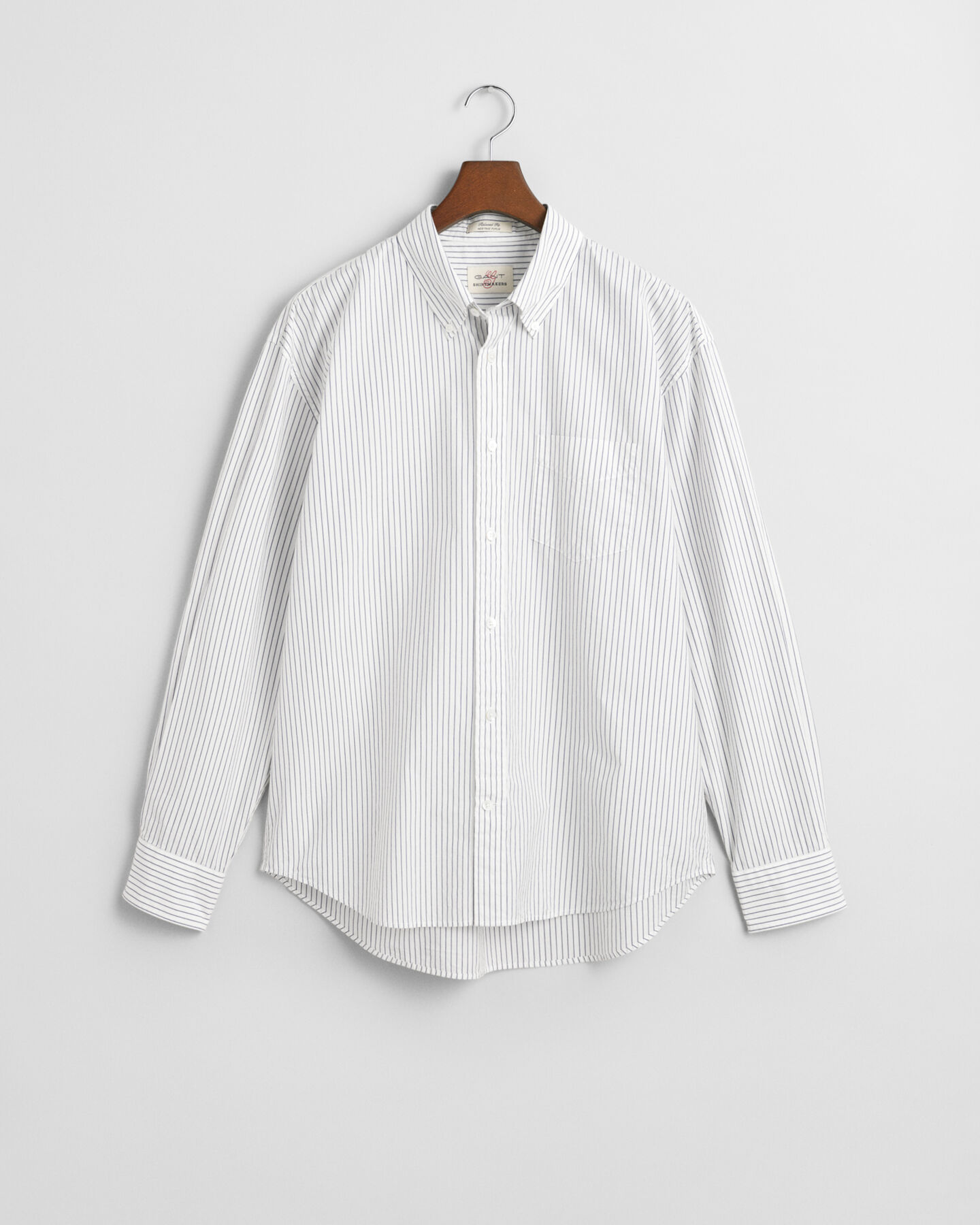 Camisa Heritage Poplin &agrave;s riscas relaxed fit