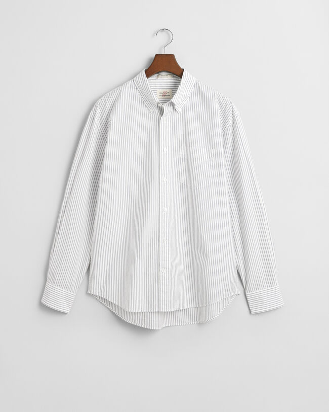 Camisa Heritage Poplin &agrave;s riscas relaxed fit
