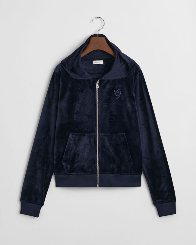 Sweatshirt com capuz e fecho em veludo Teen Girls