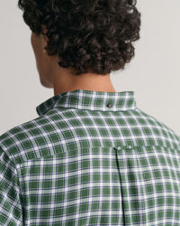 Camisa de flanela com padr&atilde;o micro tartan regular fit