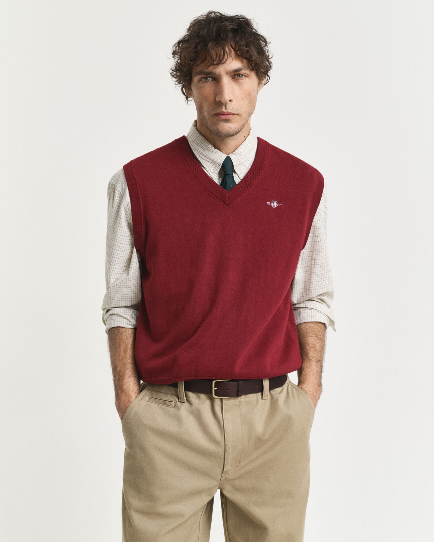 Pulover sem mangas em algodão clássico