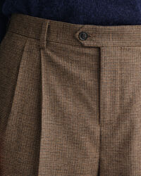 Calças de fato com padrão de xadrez Houndstooth