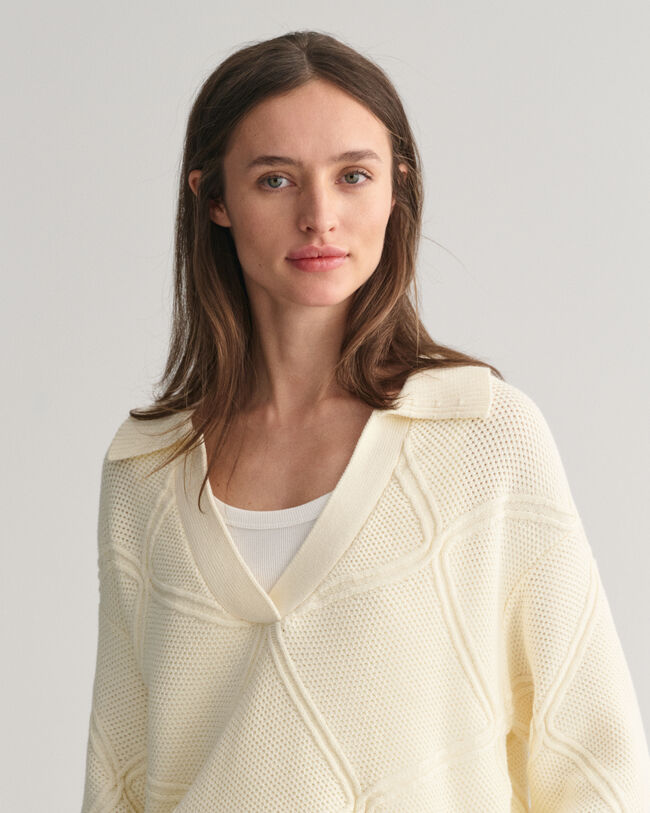 Rugger em malha texturizada