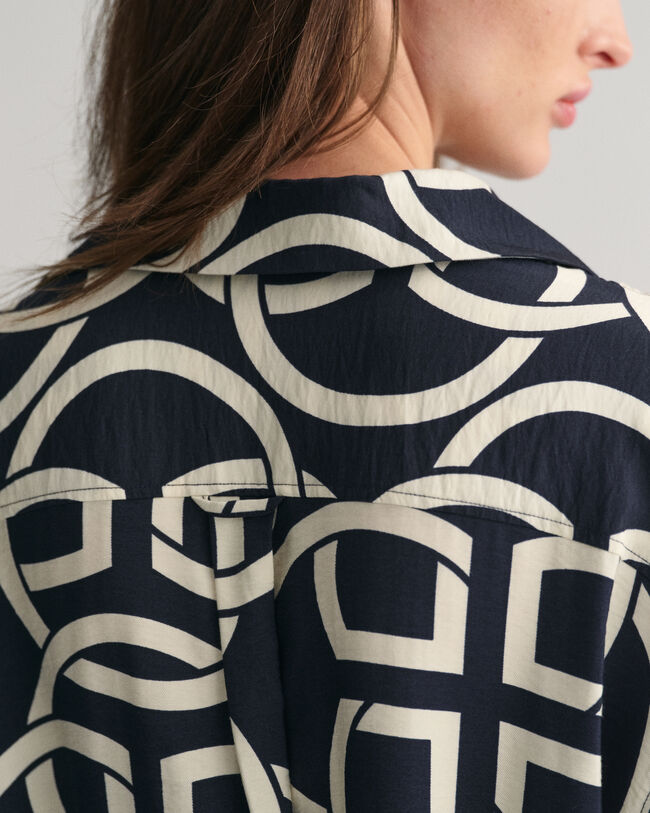 Cafetã de manga curta com estampado Monogram