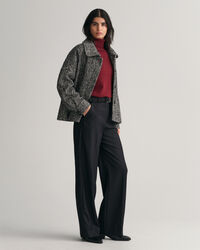 Pulover de gola alta em malha extrafina