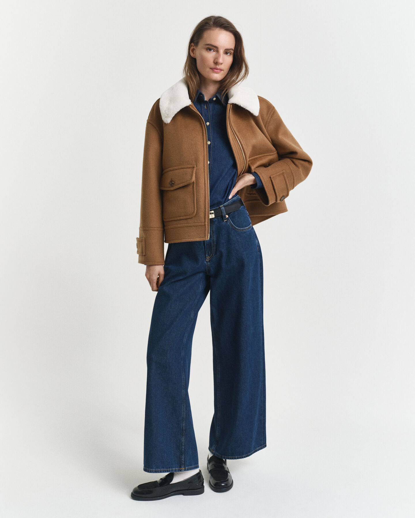 Camisa de ganga regular fit