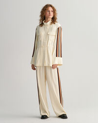 Casaco às riscas relaxed fit