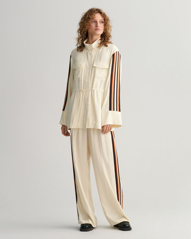 Casaco às riscas relaxed fit