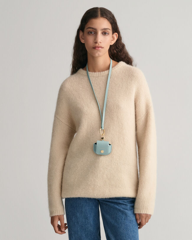 Bolsa de usar ao pescoço em pele