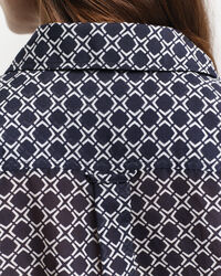 Camisa em seda e algodão Geometric relaxed fit