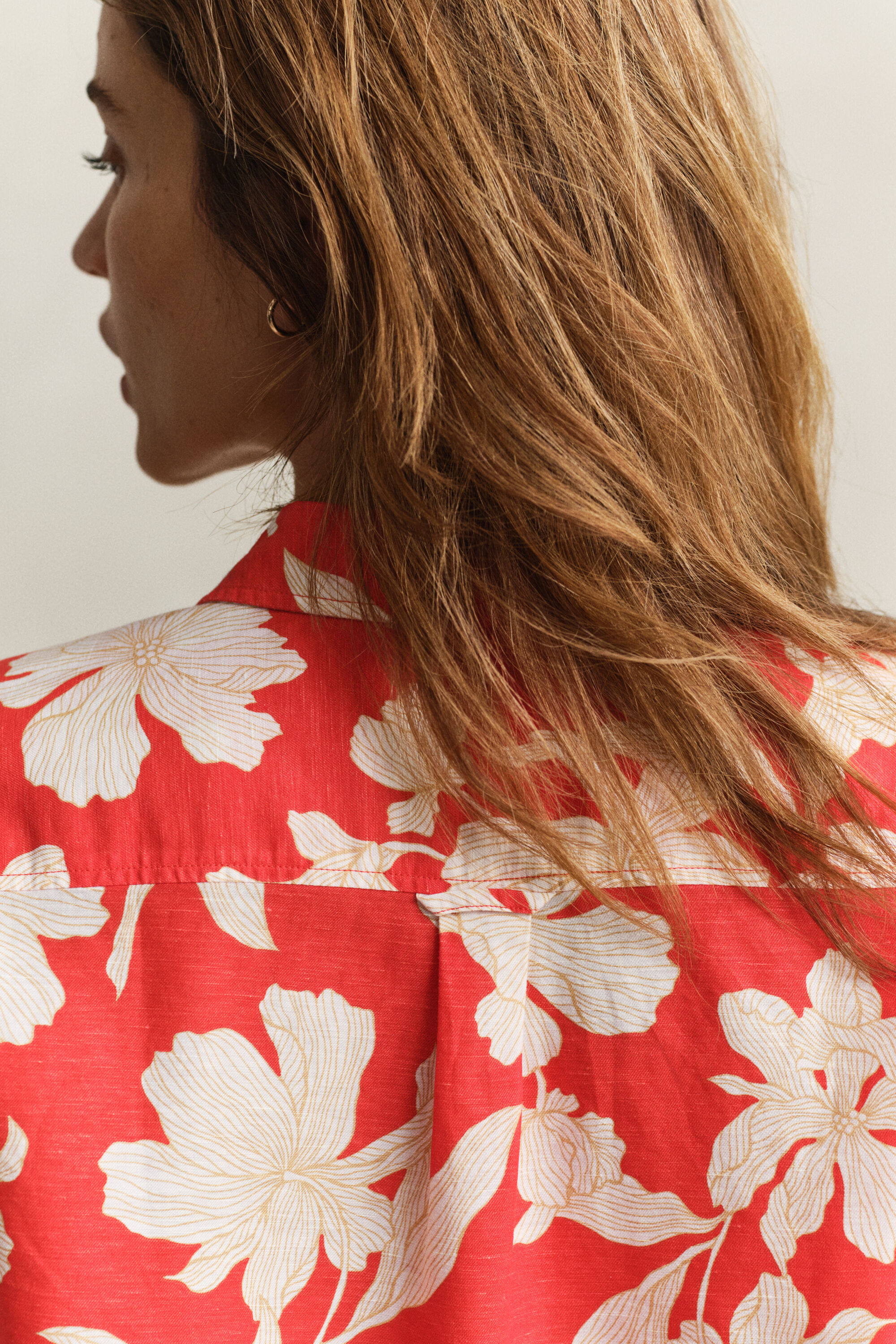 Camisa de linho floral