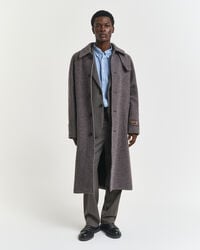 Casaco de fato com padrão espinha de peixe