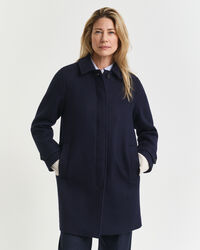 Gabardina em mistura de lã