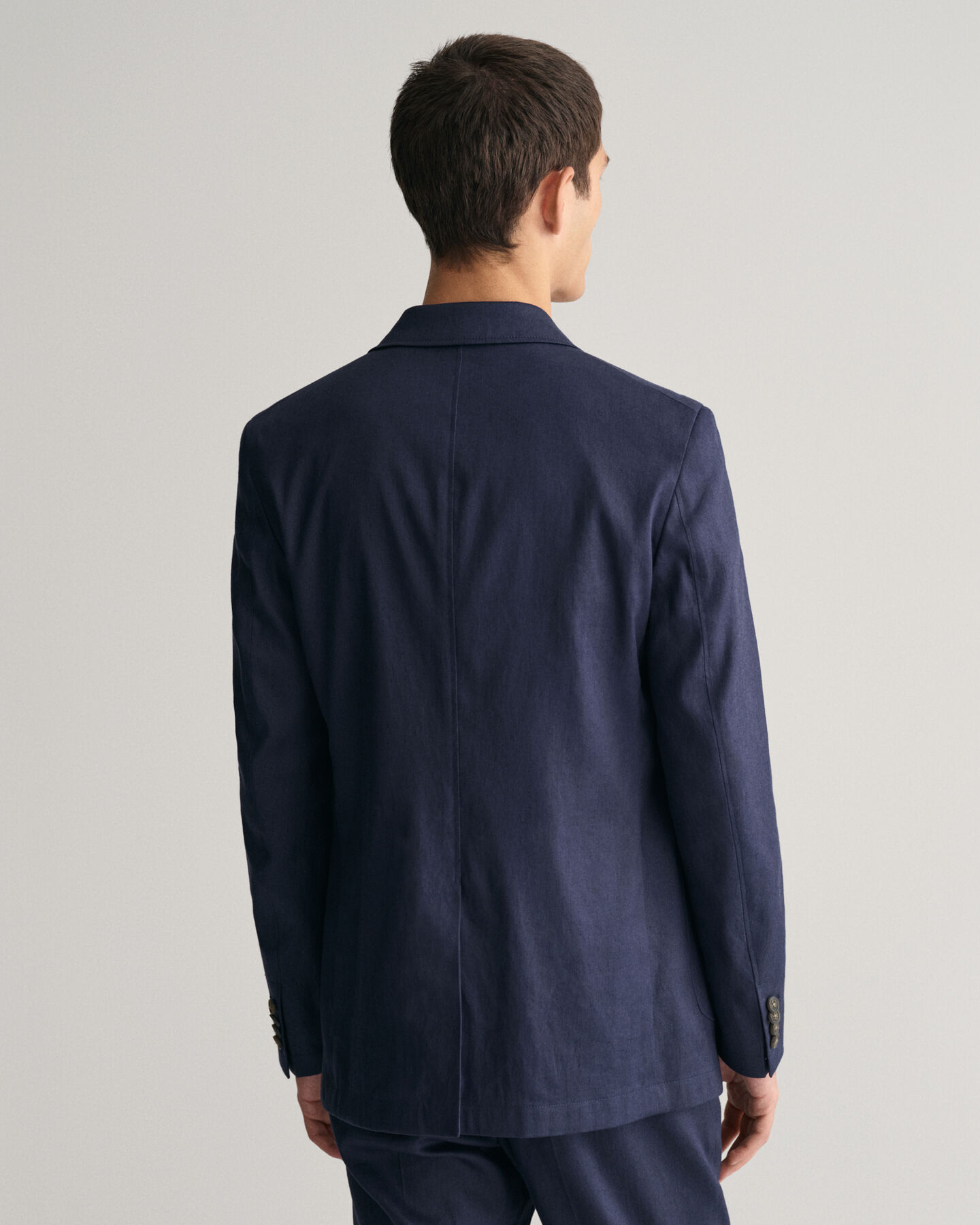 Blazer de fato em linho e algod&atilde;o