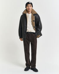 Camisola Henley de manga comprida com textura Waffle