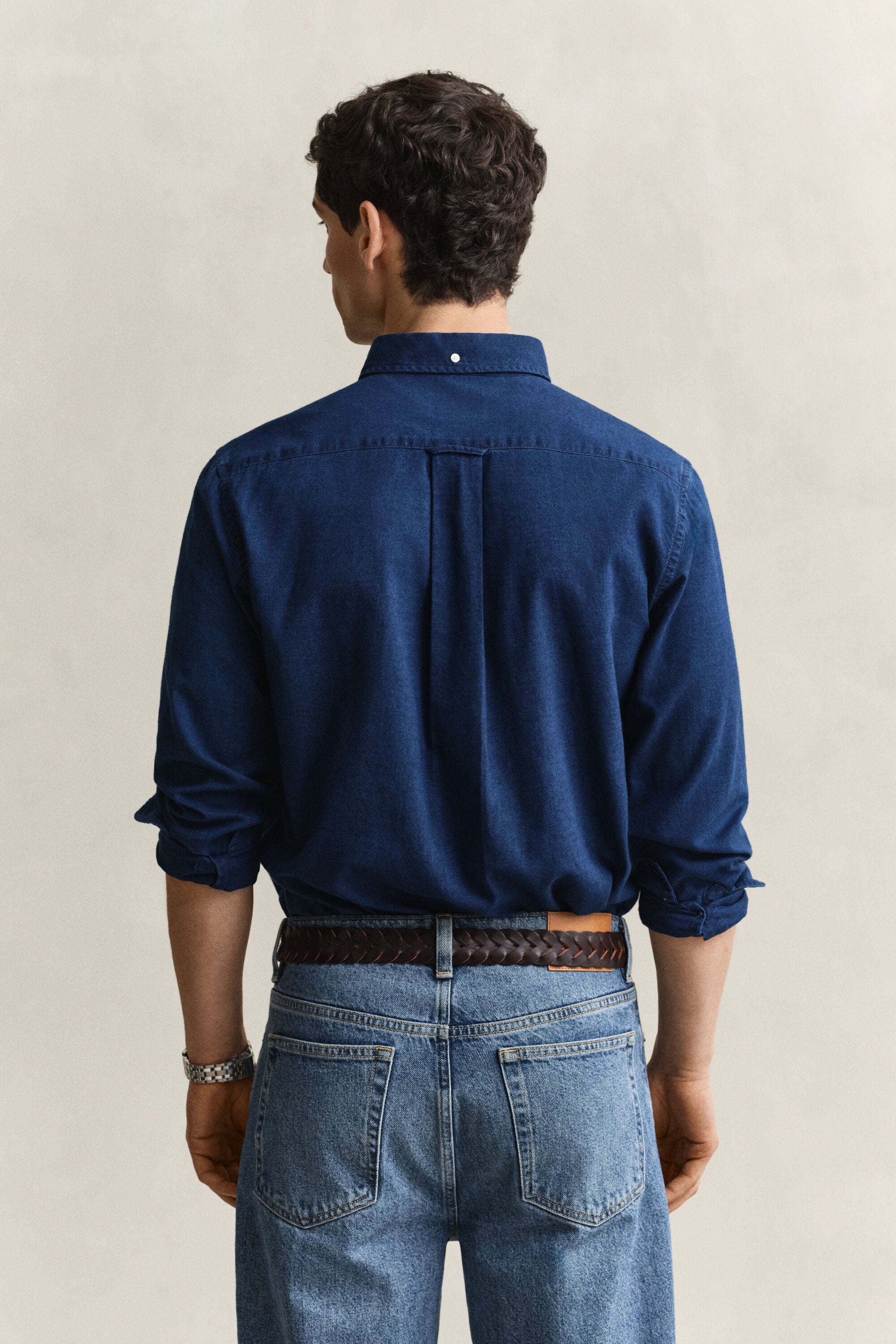 Camisa Oxford Indigo