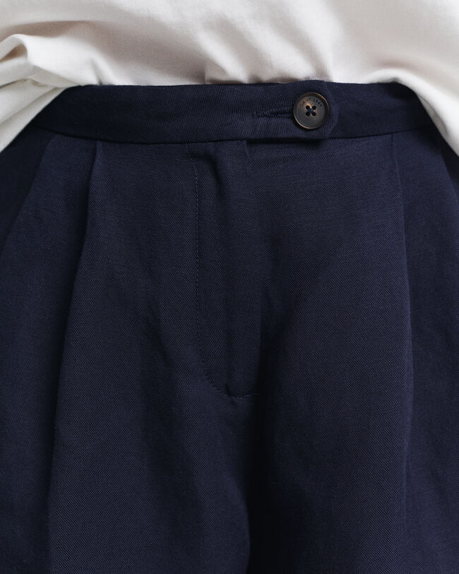 Calções de linho formais